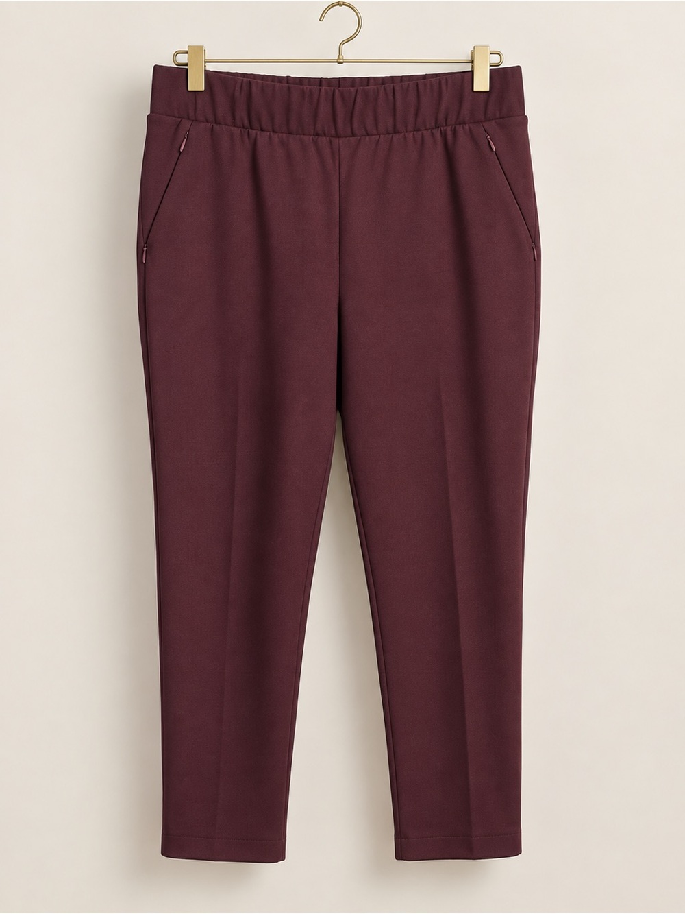 Universal Standard Smart Signature Ponte Pants Black Cherry S 14–16